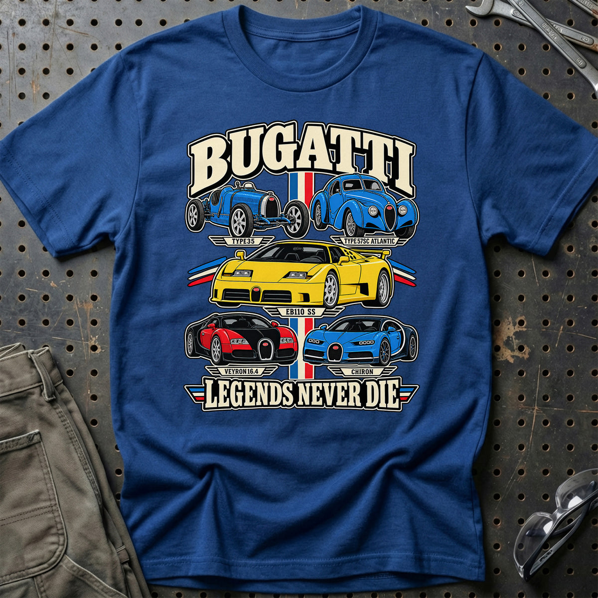 
Produktbillede af Bugatti Legends Never Die T-Shirt