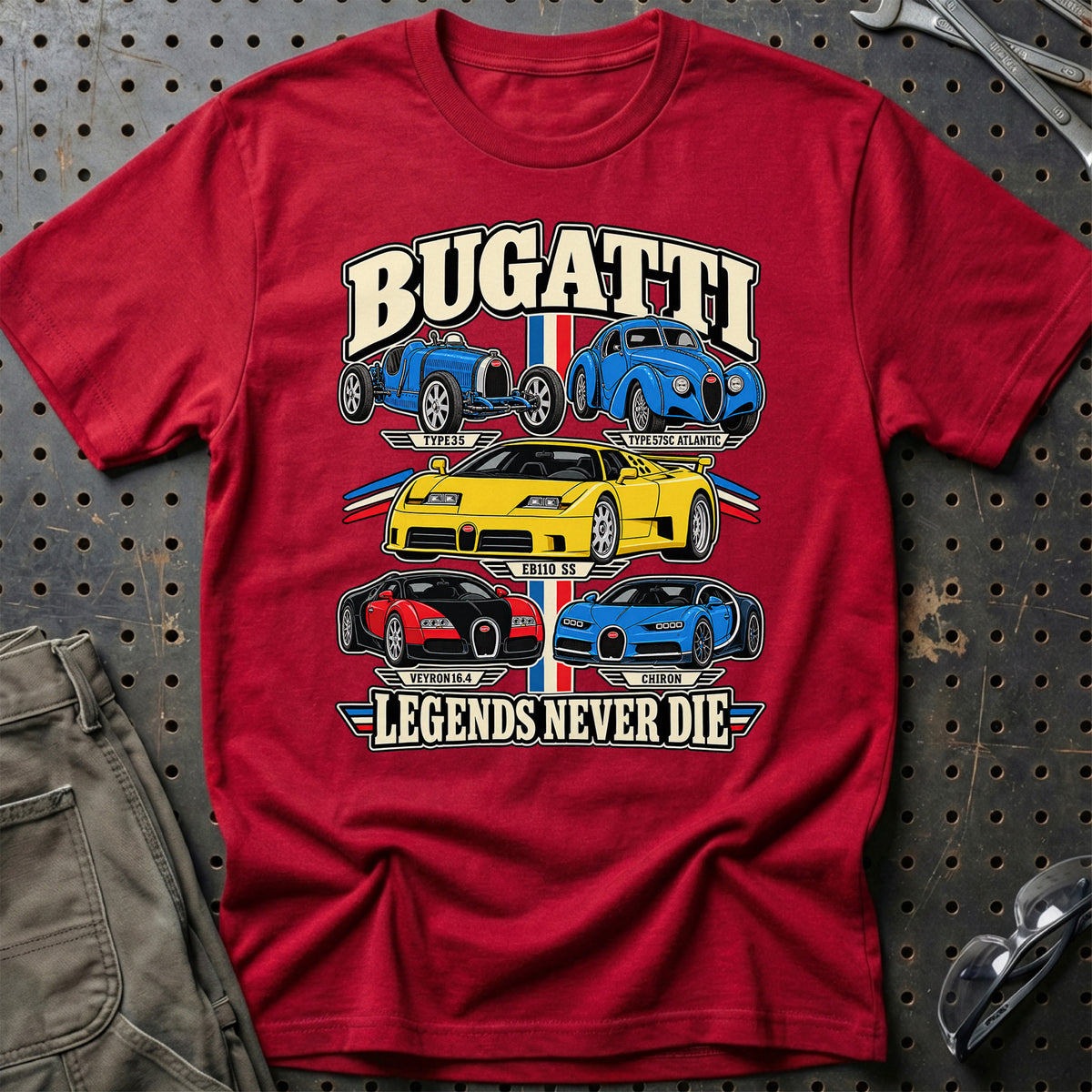 
Produktbillede af Bugatti Legends Never Die T-Shirt