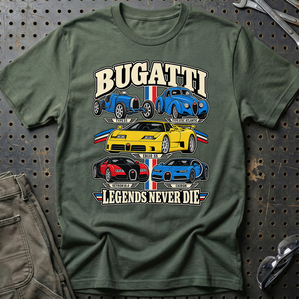 
Produktbillede af Bugatti Legends Never Die T-Shirt