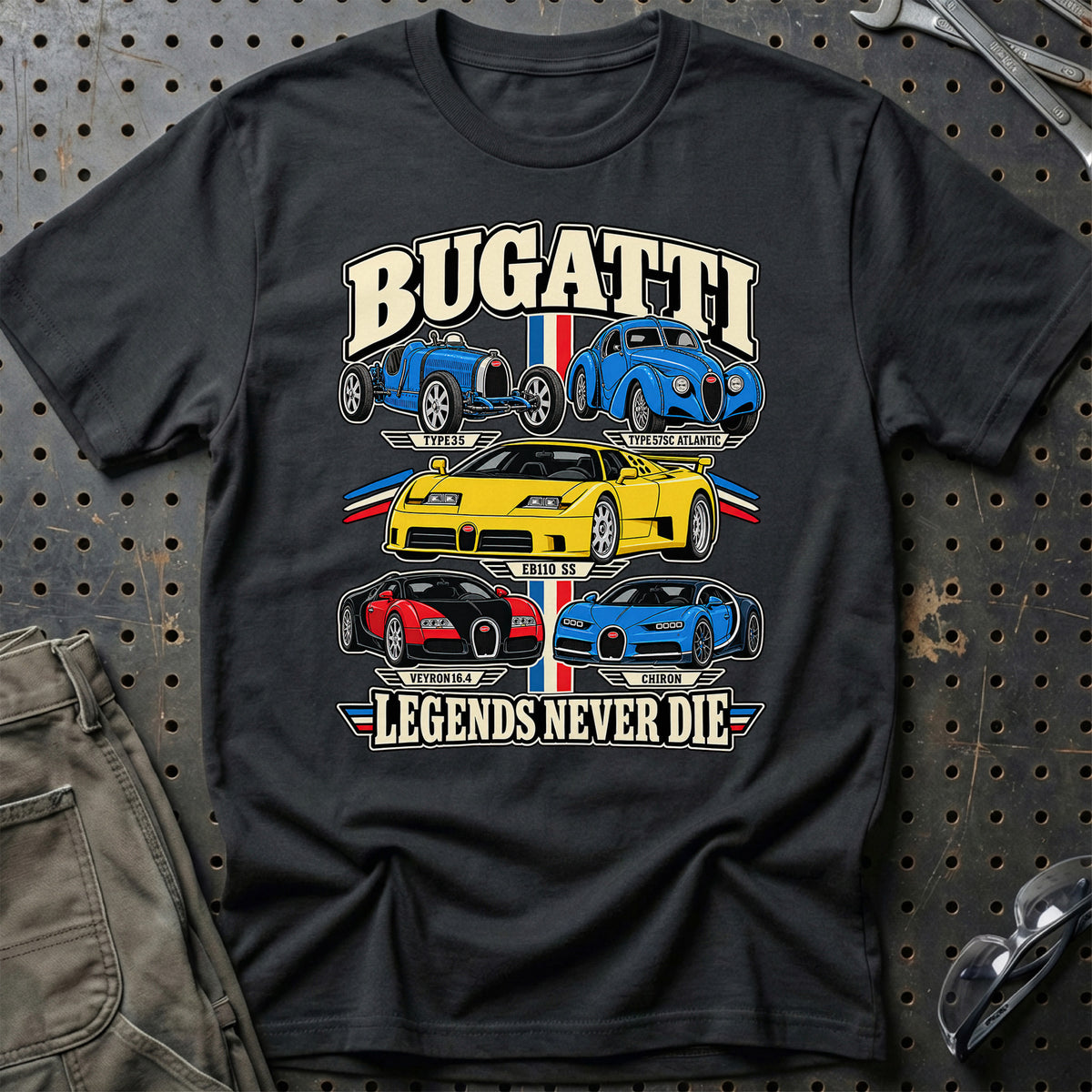 
Produktbillede af Bugatti Legends Never Die T-Shirt