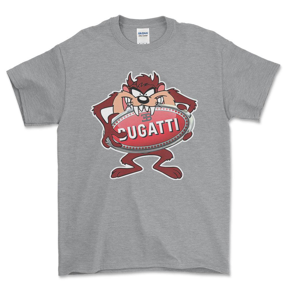 Bugatti TAZ Unisex T-Shirt , Bomuld-Beklædning-Bugatti-Grå Sport-S-Forside-Garage Culture Shop- garage - man cave - merchandise
