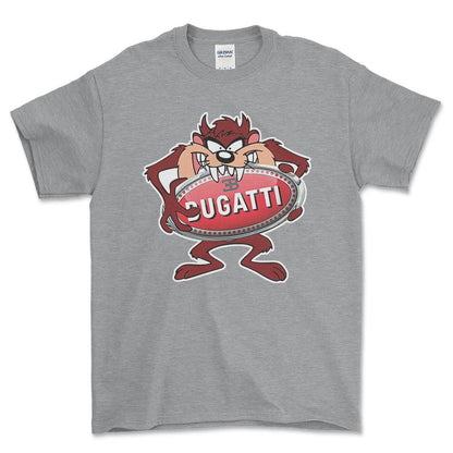 Bugatti TAZ Unisex T-Shirt , Bomuld-Beklædning-Bugatti-Grå Sport-S-Forside-Garage Culture Shop- garage - man cave - merchandise