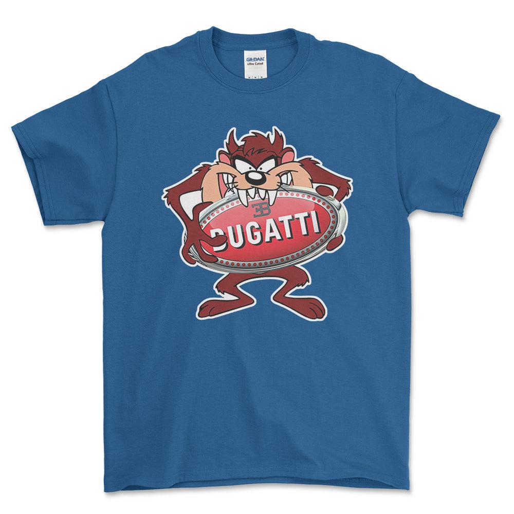 Bugatti TAZ Unisex T-Shirt , Bomuld-Beklædning-Bugatti-Blå Royal-S-Forside-Garage Culture Shop- garage - man cave - merchandise