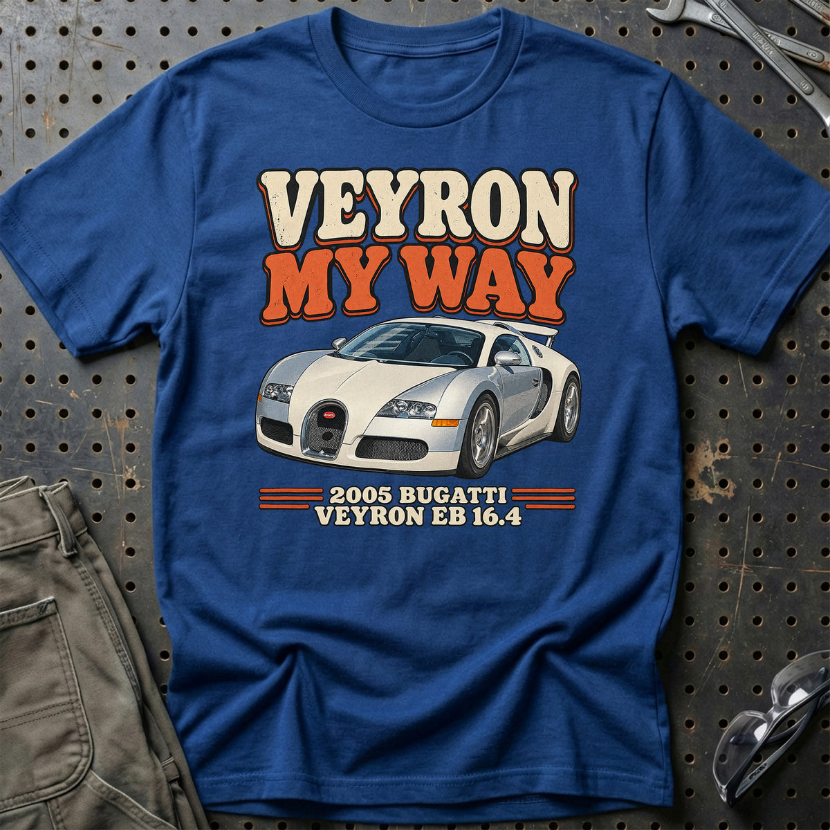 
Bugatti Veyron EB 16.4 2005 – Veyron My Way T-Shirt – Blå Royal