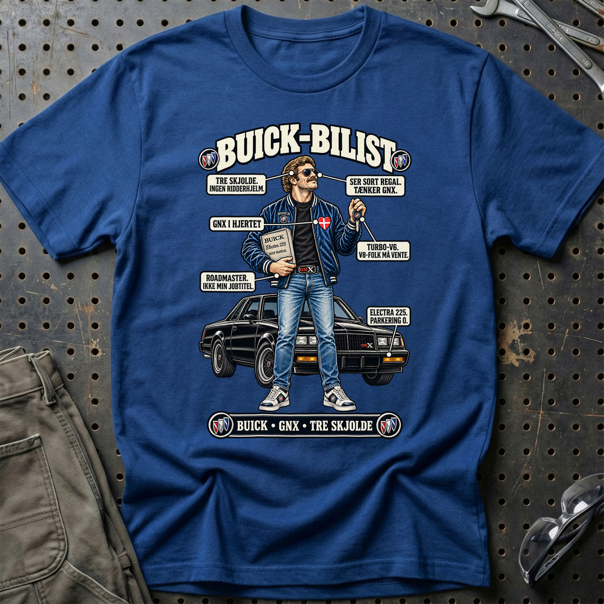 
Buick-Bilist T-Shirt – Blå Royal