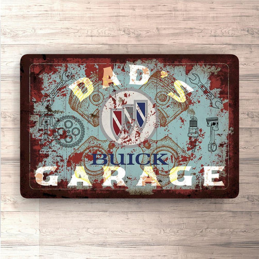 Buick Dads Garage Vintage Skilte, Musemåtte, Dørmåtte-Skilte-Buick-Garage Culture Shop- garage - man cave - merchandise