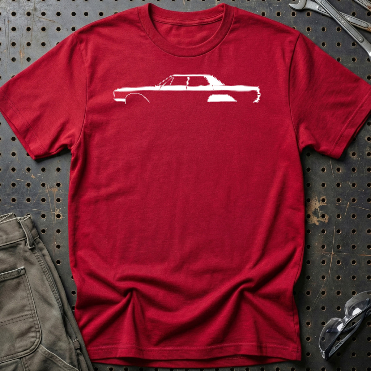 
Buick Electra 225 4 door 1966 Silhuet T-Shirt – Rød