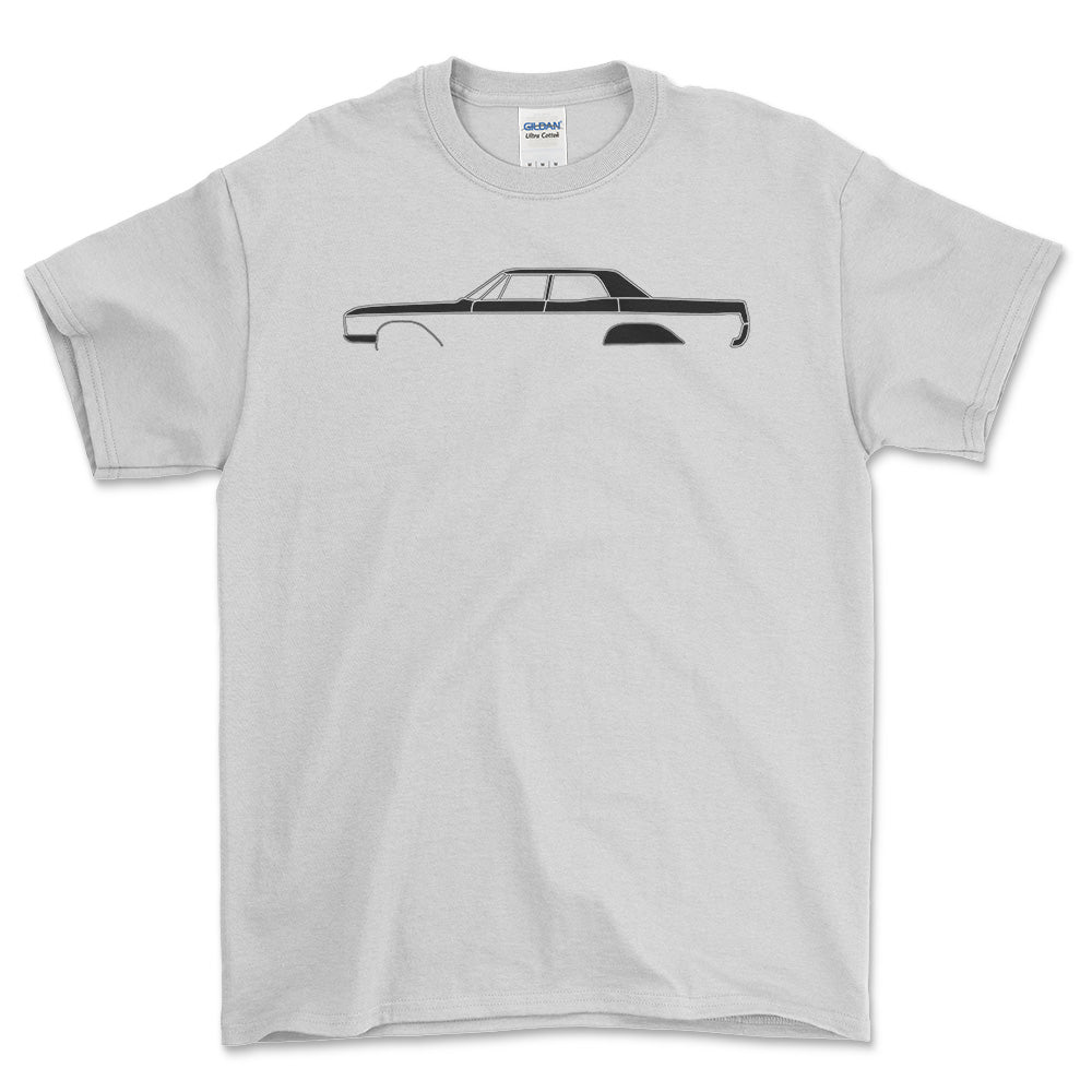 Buick Electra 225 4 door 1966 Silhuet - Unisex T-Shirt , Bomuld-Beklædning-Buick-Hvid-S-Forside-Garage Culture Shop- garage - man cave - merchandise