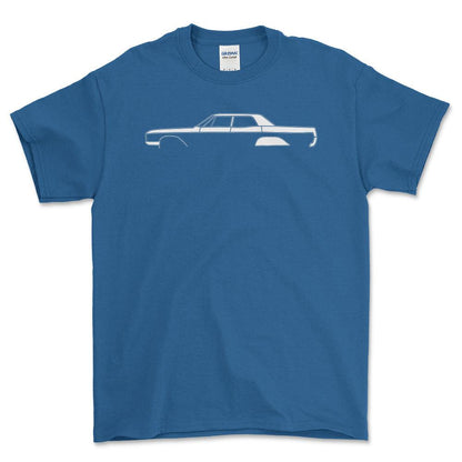Buick Electra 225 4 door 1966 Silhuet - Unisex T-Shirt , Bomuld-Beklædning-Buick-Blå Royal-S-Forside-Garage Culture Shop- garage - man cave - merchandise