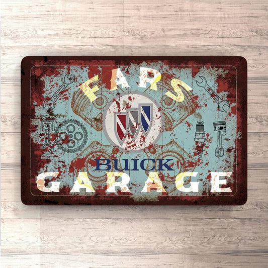 Buick Fars Garage Vintage Skilte, Musemåtte, Dørmåtte-Skilte-Buick-Garage Culture Shop- garage - man cave - merchandise