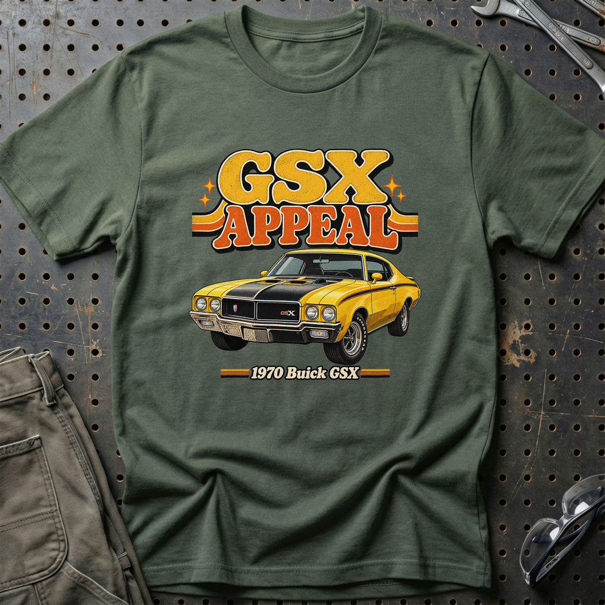 
Buick GSX 1970 – GSX Appeal T-Shirt – Grøn Militær
