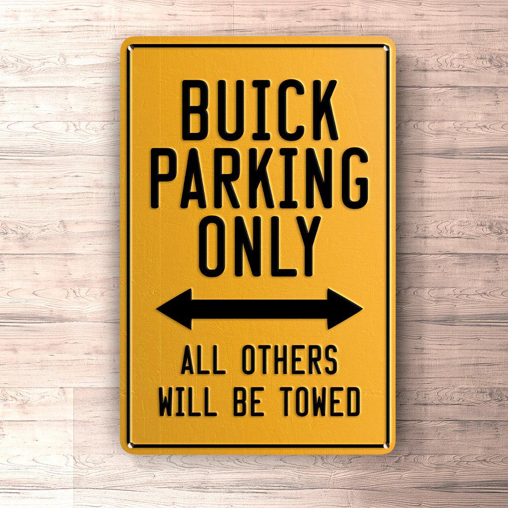 Buick Parking Only Skilte, Musemåtte, Dørmåtte-Parking skilte-Buick-Garage Culture Shop- garage - man cave - merchandise