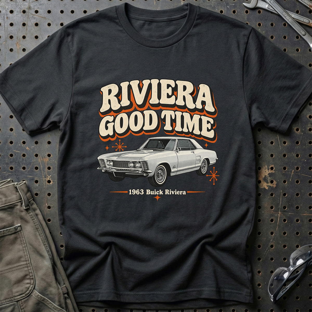 
Buick Riviera 1963 – Riviera Good Time T-Shirt – Sort