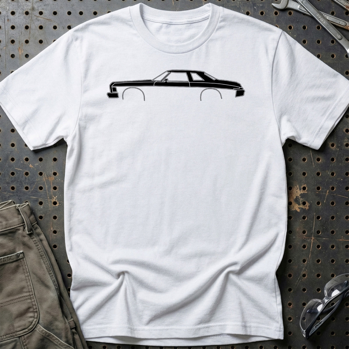 
Buick Riviera 1975 Silhuet T-Shirt – Hvid