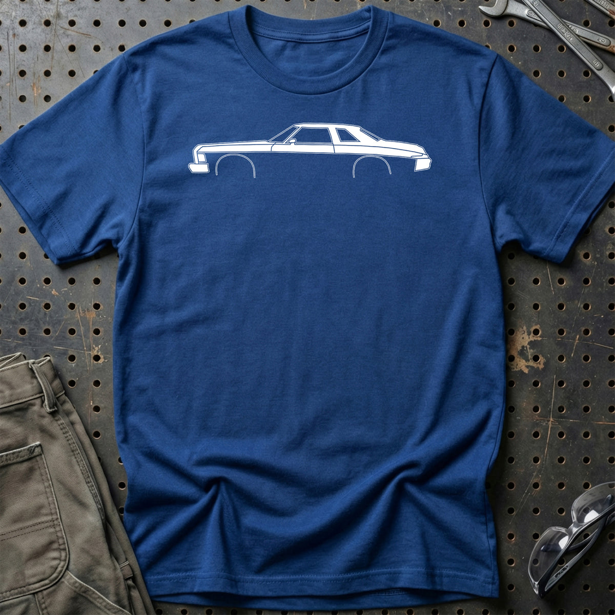 
Buick Riviera 1975 Silhuet T-Shirt – Blå Royal