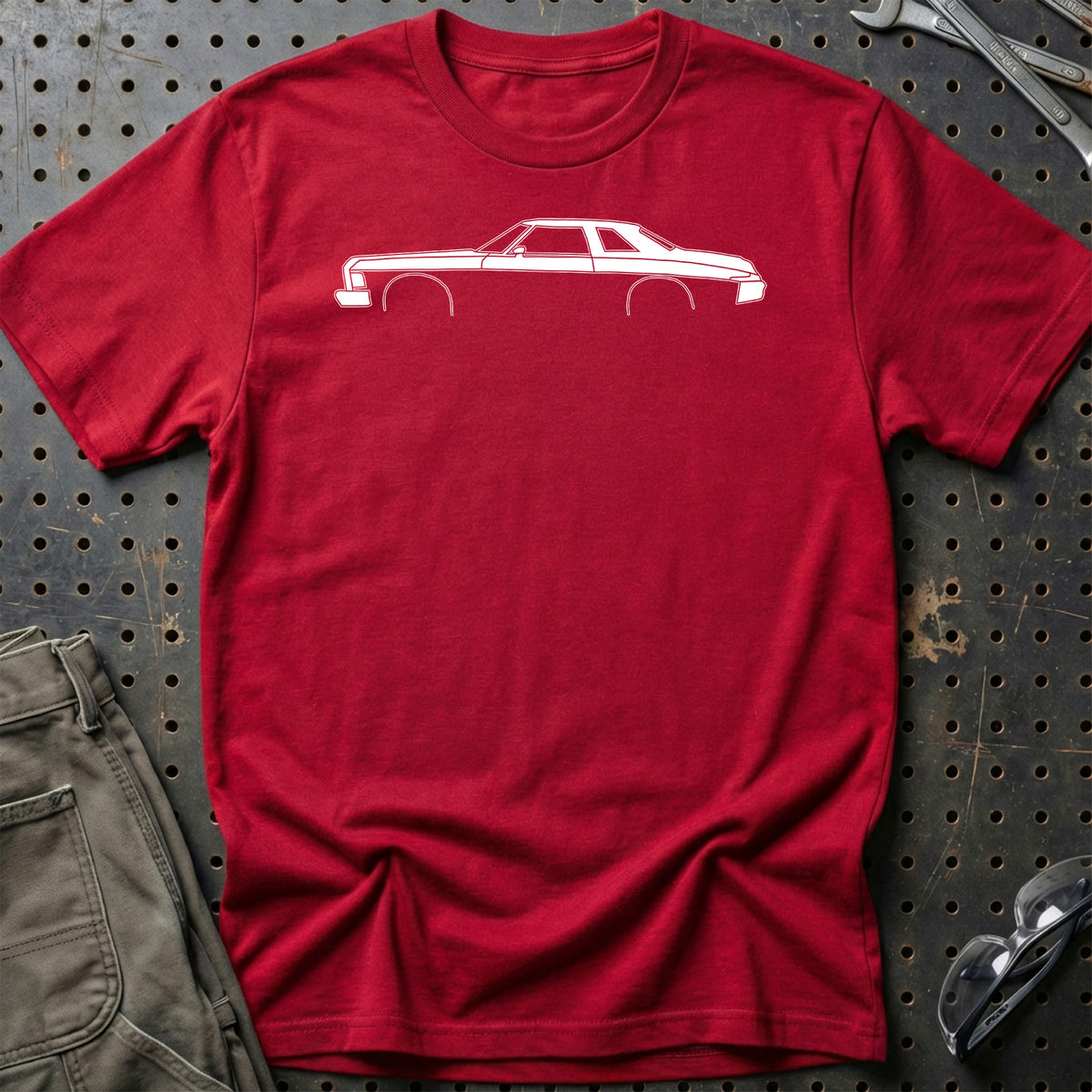 
Buick Riviera 1975 Silhuet T-Shirt – Rød