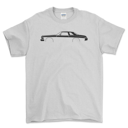 Buick Riviera 1975 Silhuet - Unisex T-Shirt , Bomuld-Beklædning-Buick-Hvid-S-Forside-Garage Culture Shop- garage - man cave - merchandise