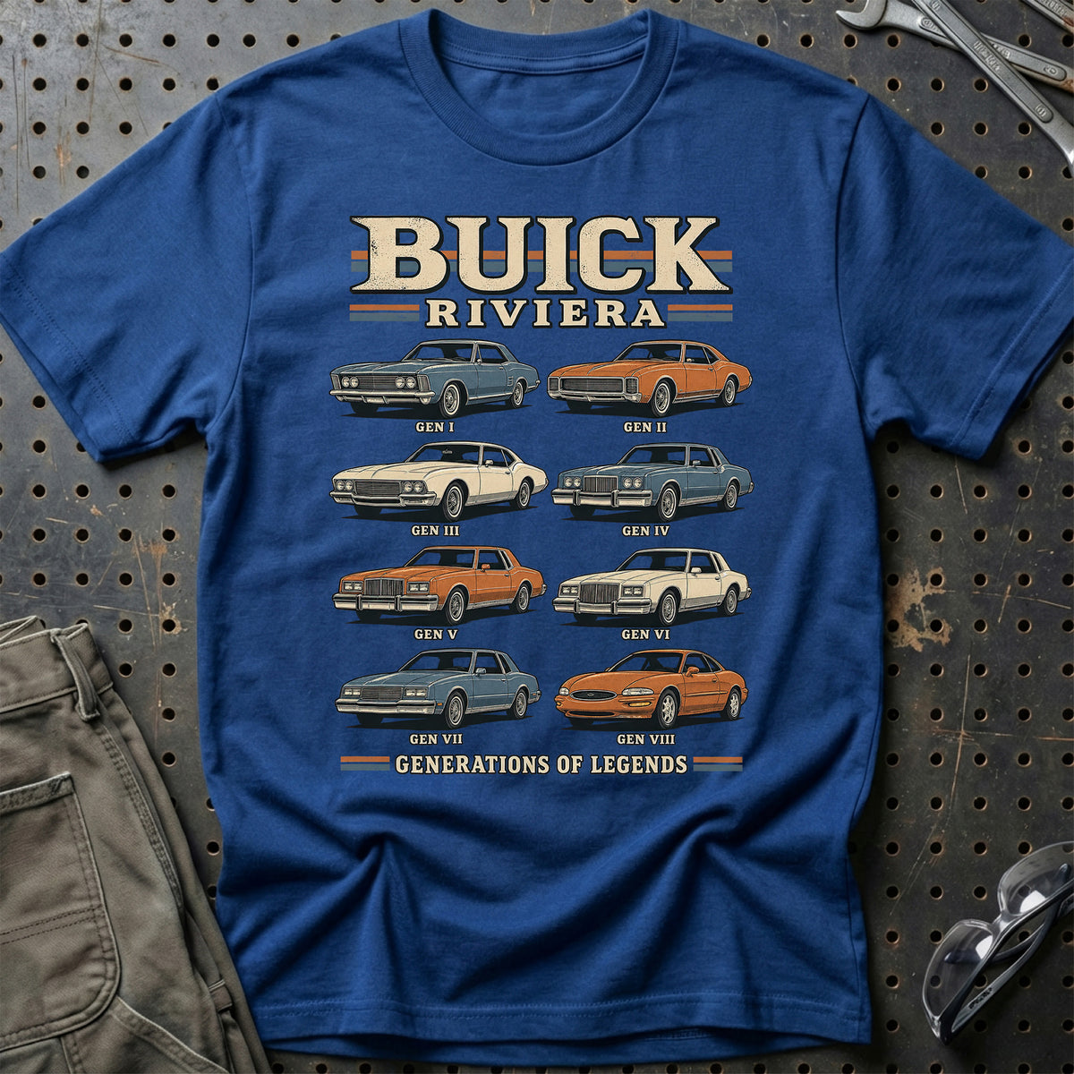 
Buick Riviera – Generations of Legends T-Shirt – Blå Royal