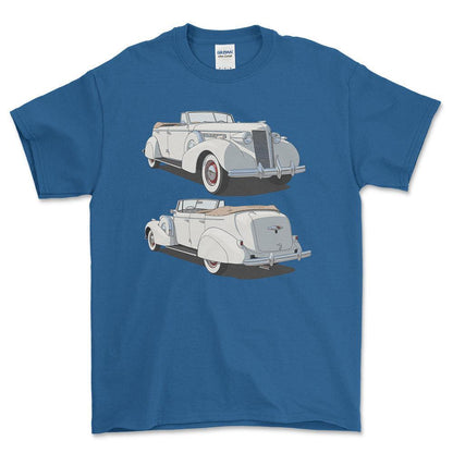 Buick Series 80 Roadmaster Phaeton 1957 - Unisex T-Shirt-Beklædning-Buick-Blå Royal-S-Forside-Garage Culture Shop- garage - man cave - merchandise