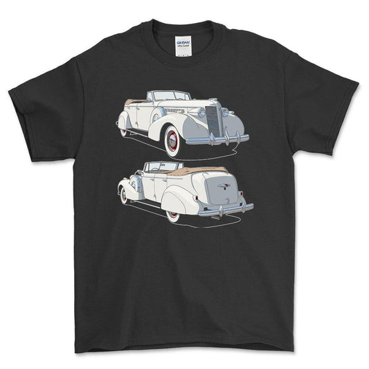 Buick Series 80 Roadmaster Phaeton 1957 - Unisex T-Shirt-Beklædning-Buick-Sort-S-Forside-Garage Culture Shop- garage - man cave - merchandise