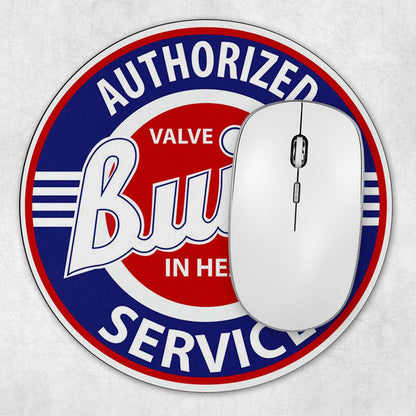 Buick Service, Runde Skilte , Musemåtte Rundt , Kop Underlag, Underlagssæt-Runde Skilte-Buick-Garage Culture Shop- garage - man cave - merchandise