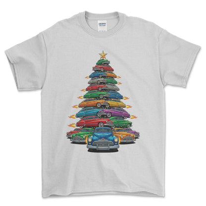 Buick Super Eight Juletræ Christmas Tree - Unisex T-Shirt-Beklædning-Buick-Hvid-S-Forside-Garage Culture Shop- garage - man cave - merchandise