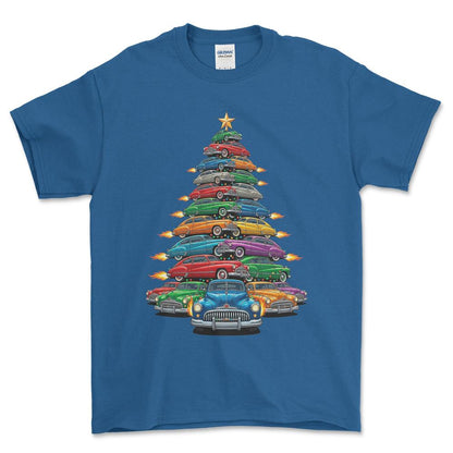 Buick Super Eight Juletræ Christmas Tree - Unisex T-Shirt-Beklædning-Buick-Blå Royal-S-Forside-Garage Culture Shop- garage - man cave - merchandise
