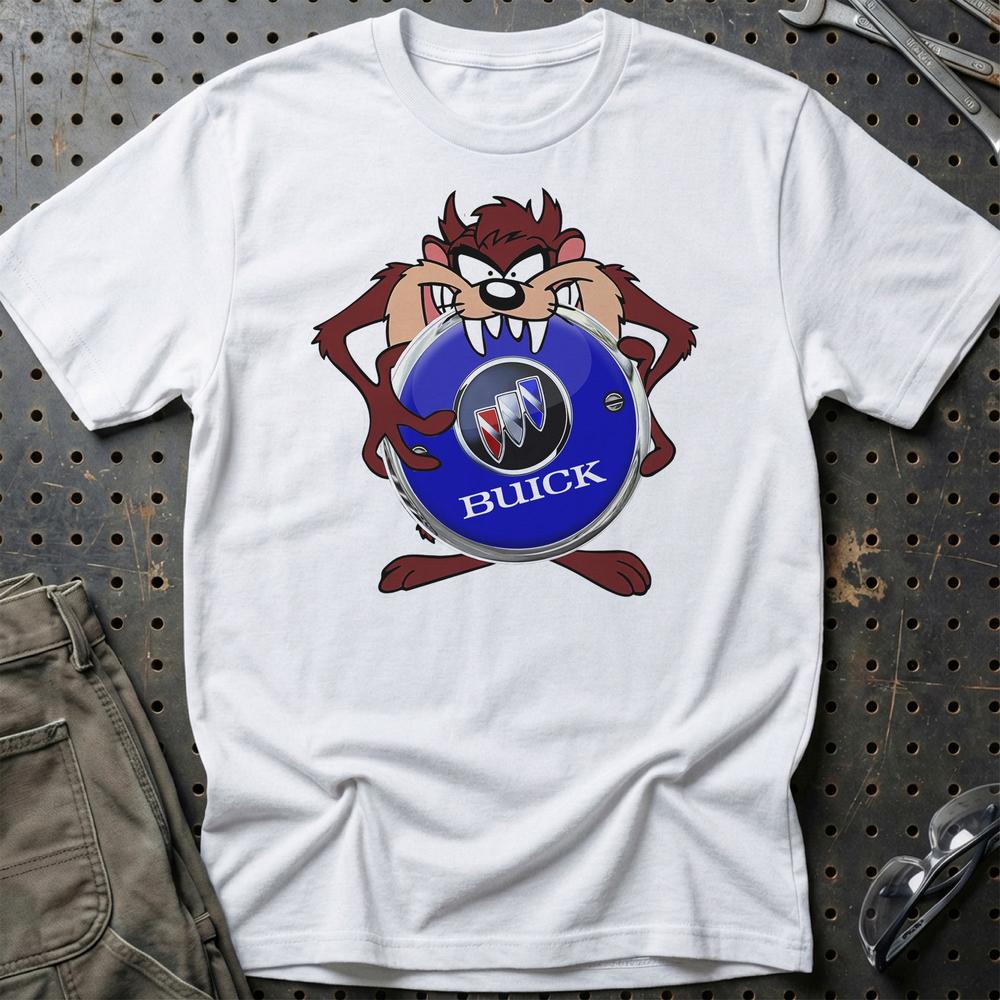 Buick TAZ Unisex T-Shirt , Bomuld-Beklædning-Buick-Hvid-S-Garage Culture Shop- garage - man cave - merchandise