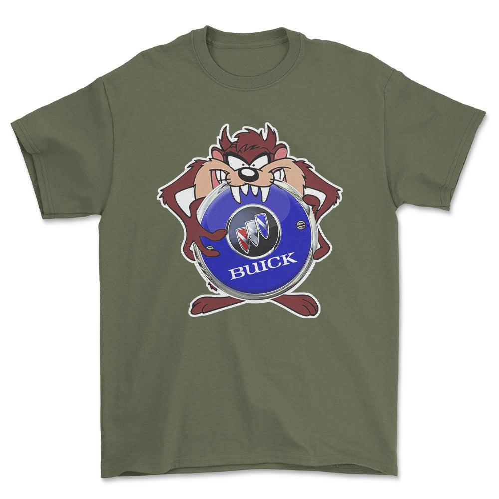 Buick TAZ Unisex T-Shirt , Bomuld-Beklædning-Buick-Grøn Militær-S-Forside-Garage Culture Shop- garage - man cave - merchandise