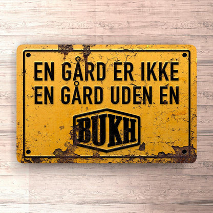 Bukh En Gård Er Ikke En Gård Uden En Bukh Skilte, Musemåtte, Dørmåtte-Skilte-Bukh-Garage Culture Shop- garage - man cave - merchandise