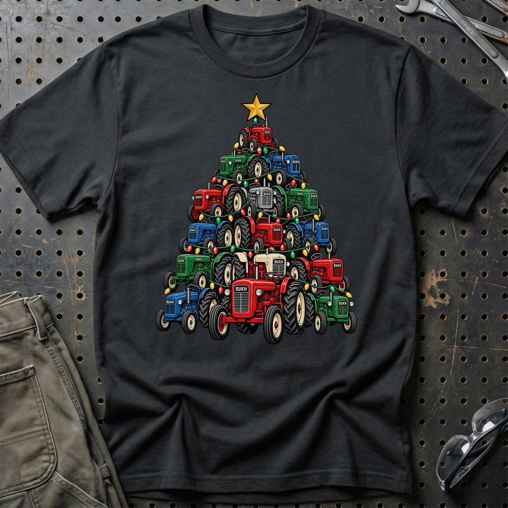Bukh Juletræ T-Shirt-Beklædning-Bukh-Sort-S-Garage Culture Shop- garage - man cave - merchandise