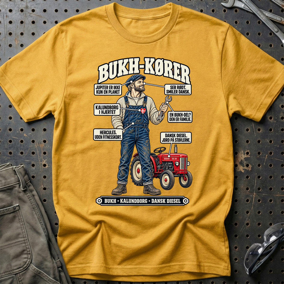 
Bukh-Kører T-Shirt – Guld