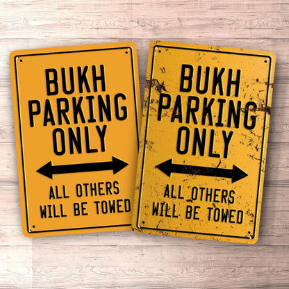 Bukh Parking Only Skilte, Musemåtte, Dørmåtte , Plakat-Parking skilte-Bukh-Garage Culture Shop- garage - man cave - merchandise