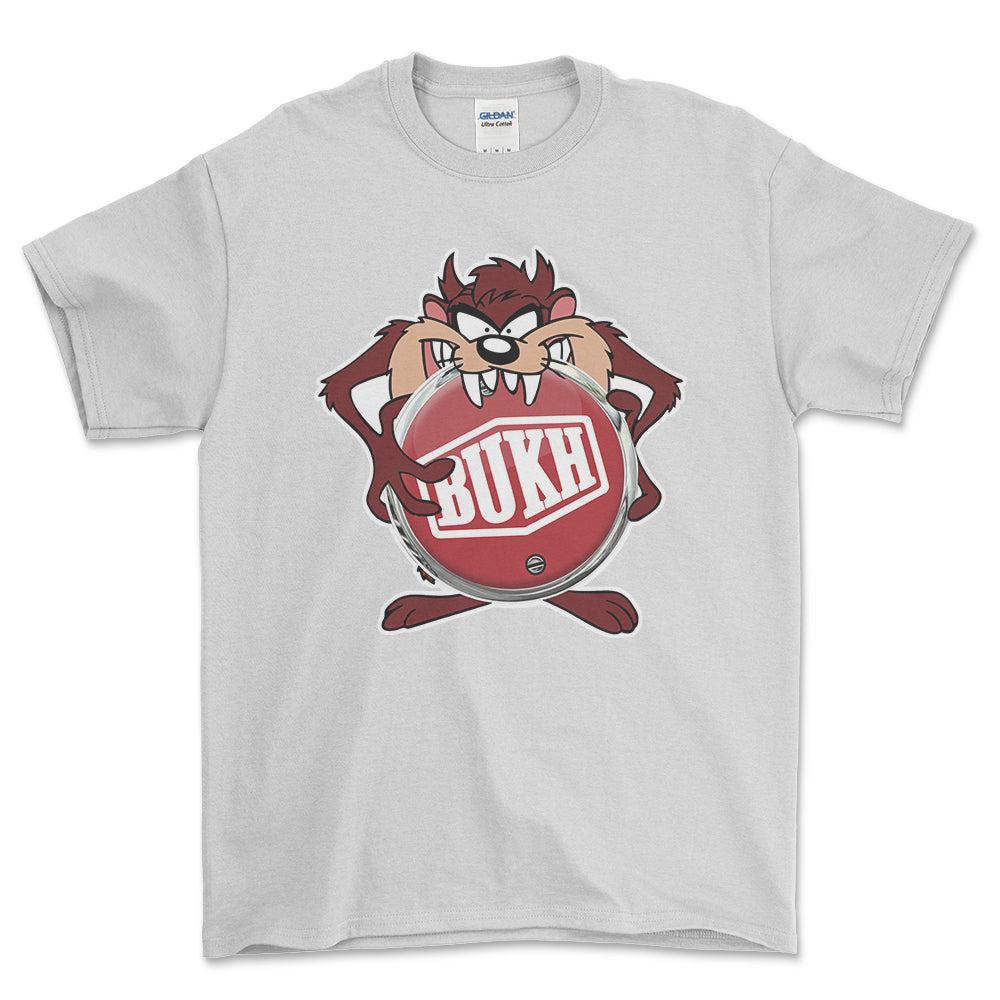 Bukh TAZ Unisex T-Shirt , Bomuld-Beklædning-Bukh-Hvid-S-Forside-Garage Culture Shop- garage - man cave - merchandise