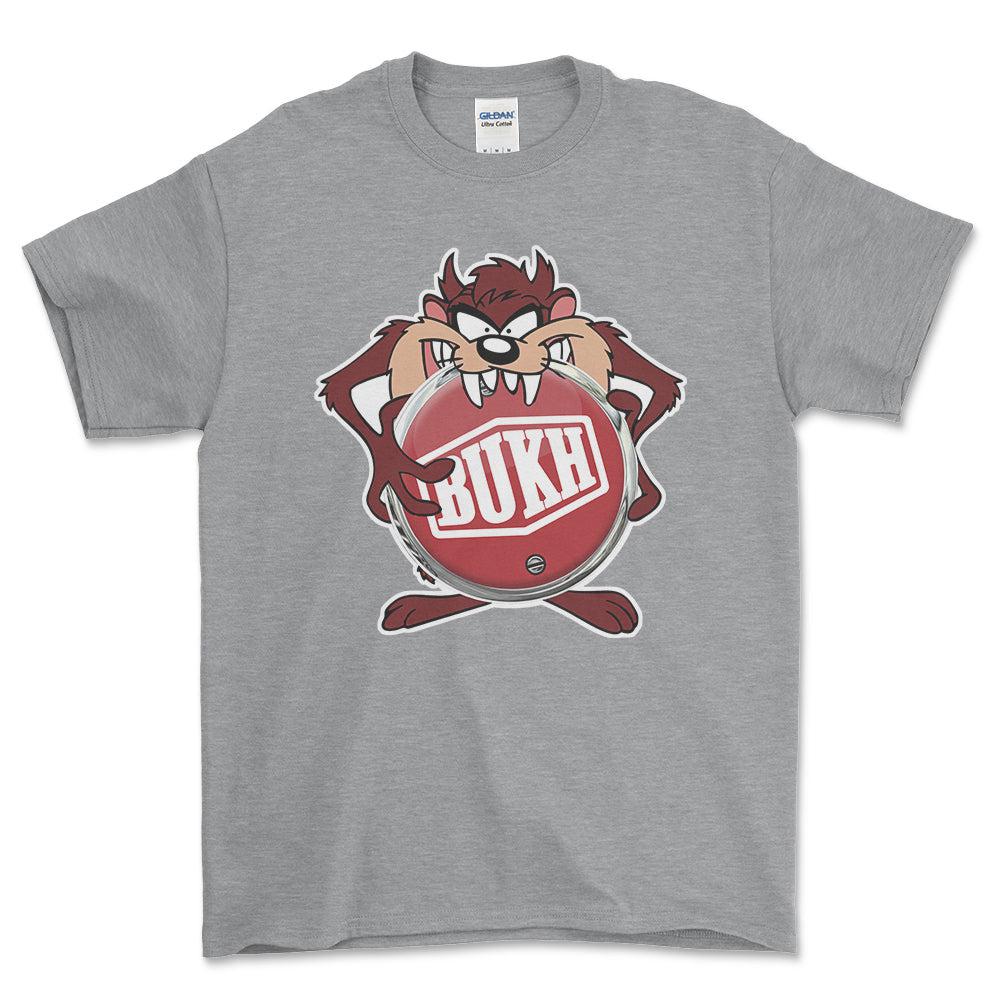 Bukh TAZ Unisex T-Shirt , Bomuld-Beklædning-Bukh-Grå Sport-S-Forside-Garage Culture Shop- garage - man cave - merchandise