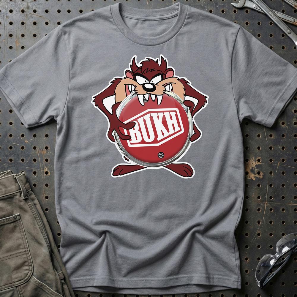 Bukh TAZ Unisex T-Shirt , Bomuld-Beklædning-Bukh-Grå Sport-S-Garage Culture Shop- garage - man cave - merchandise