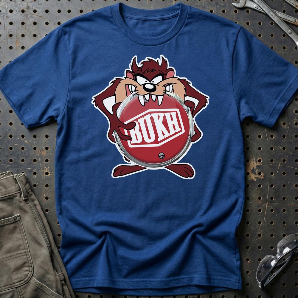 Bukh TAZ Unisex T-Shirt , Bomuld-Beklædning-Bukh-Blå Royal-S-Garage Culture Shop- garage - man cave - merchandise