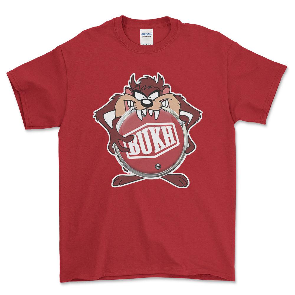 Bukh TAZ Unisex T-Shirt , Bomuld-Beklædning-Bukh-Rød-S-Forside-Garage Culture Shop- garage - man cave - merchandise
