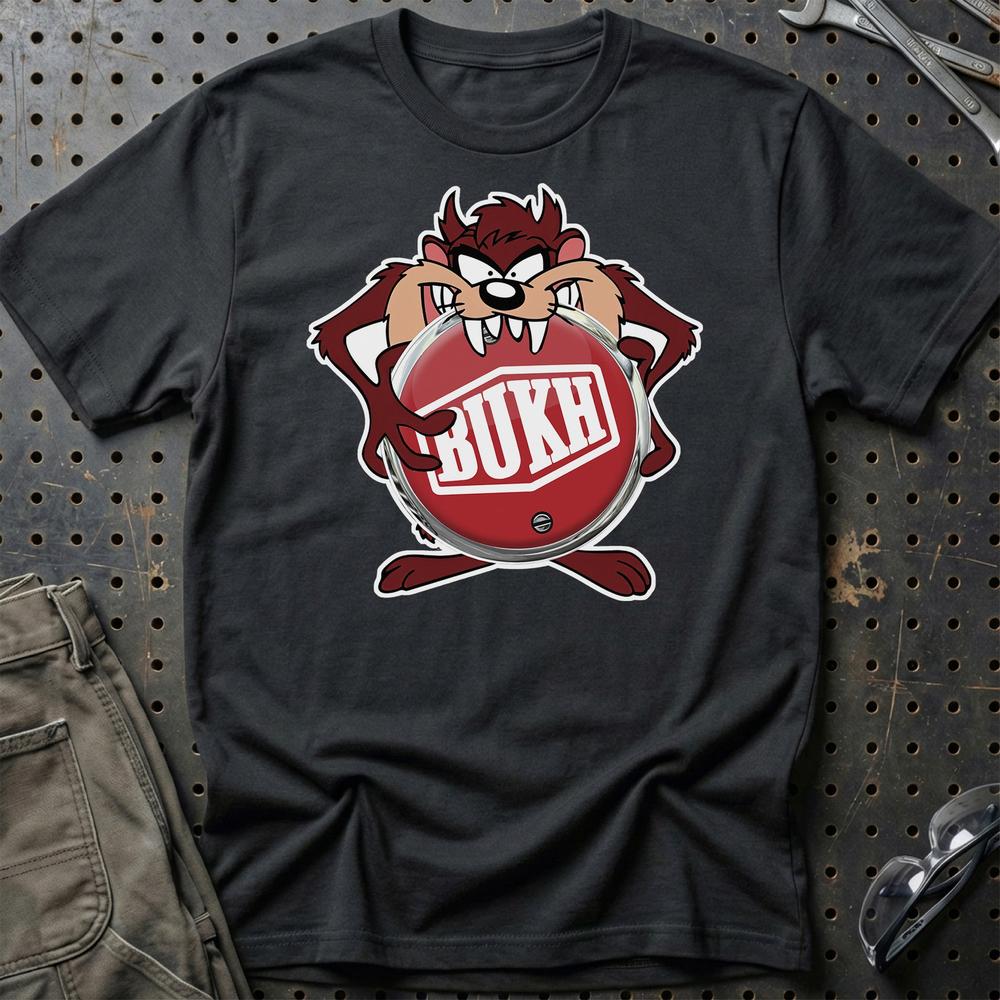 Bukh TAZ Unisex T-Shirt , Bomuld-Beklædning-Bukh-Sort-S-Garage Culture Shop- garage - man cave - merchandise