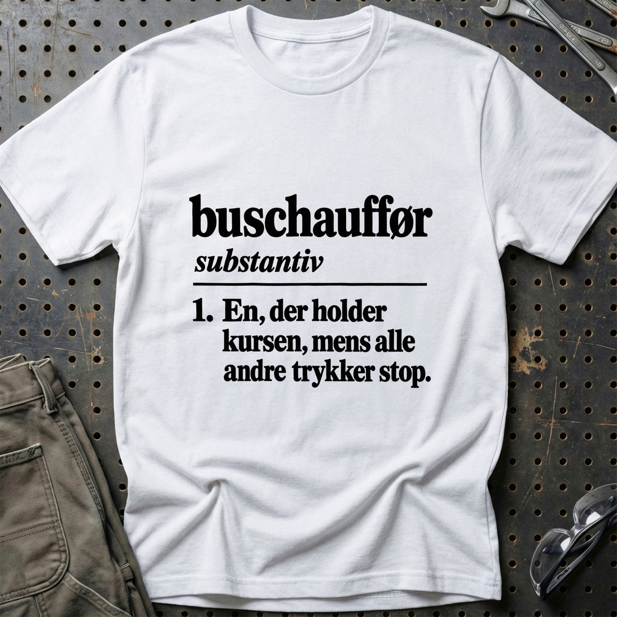 
Buschauffør – Definition T-Shirt – Hvid