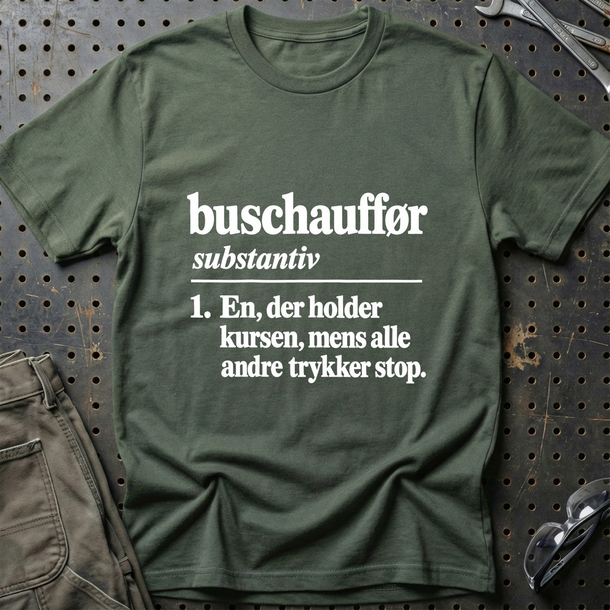 
Buschauffør – Definition T-Shirt – Grøn Militær