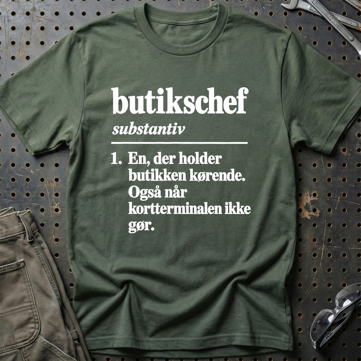 
Butikschef – Definition T-Shirt – Grøn Militær