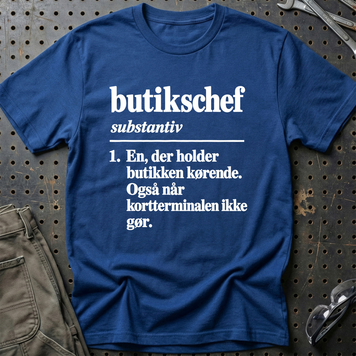 
Butikschef – Definition T-Shirt – Blå Royal