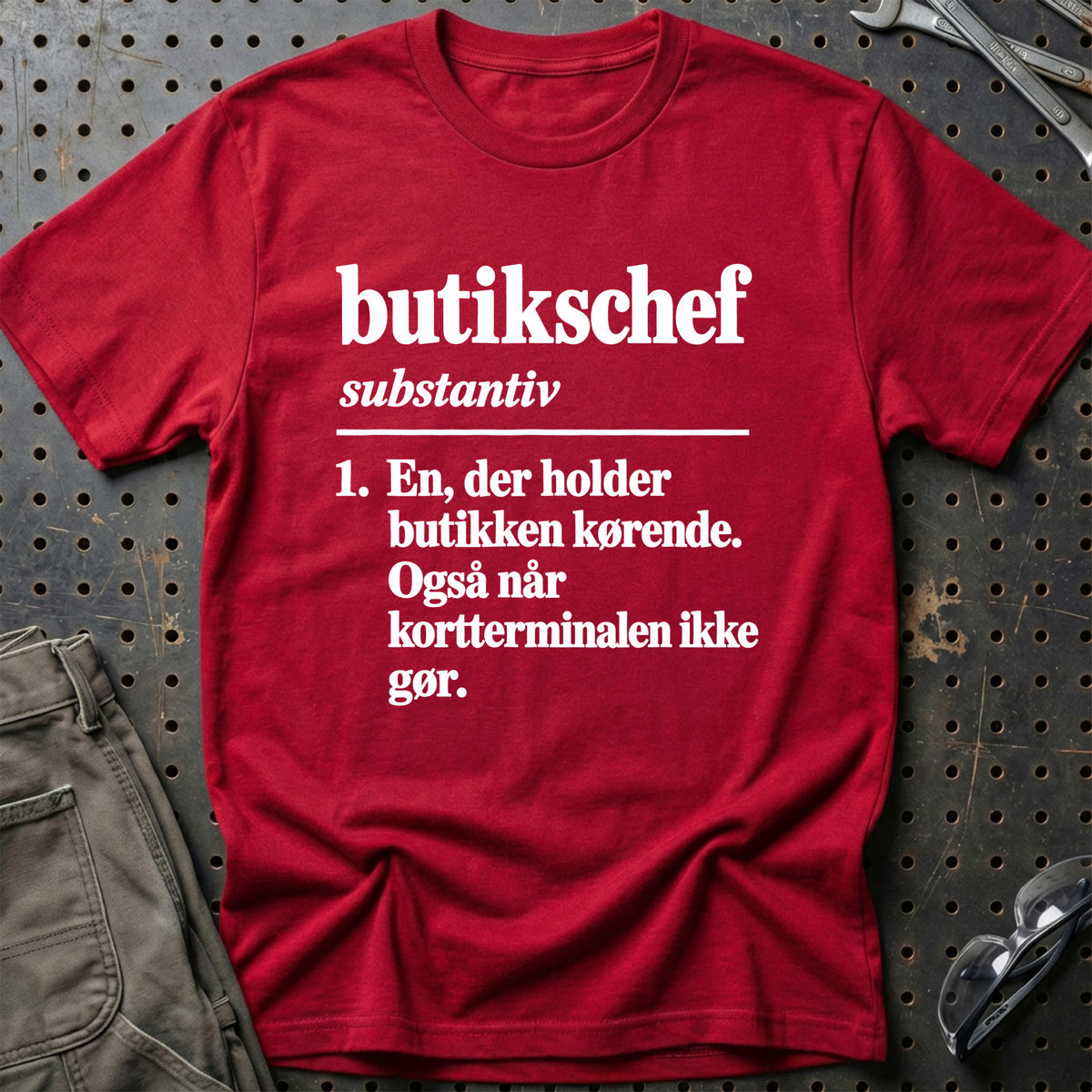 
Butikschef – Definition T-Shirt – Rød