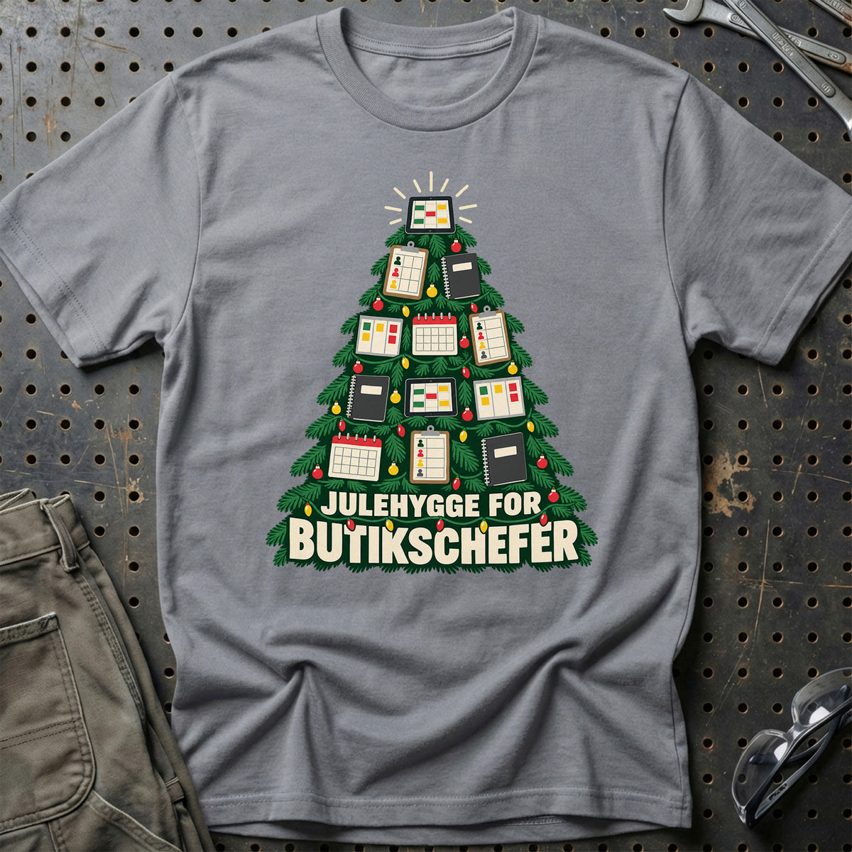 
Butikschef – Julehygge – Unisex T-Shirt – Grå Sport