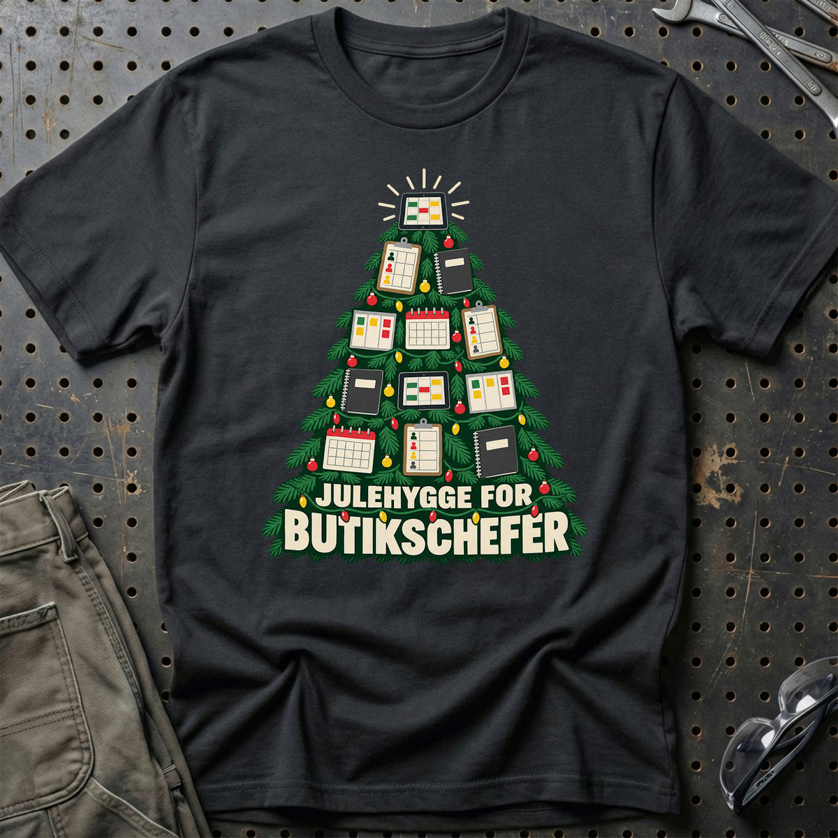 
Butikschef – Julehygge – Unisex T-Shirt – Sort