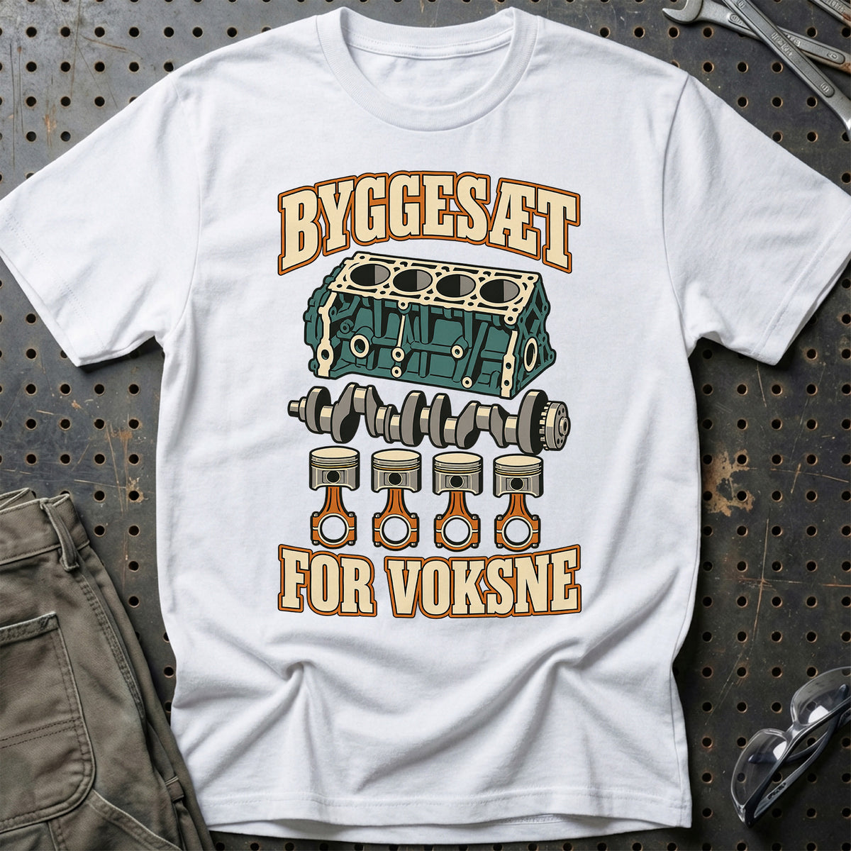 
Byggesæt – For voksne T-Shirt – Hvid