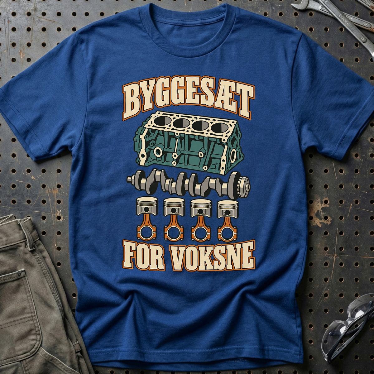 
Byggesæt – For voksne T-Shirt – Blå Royal