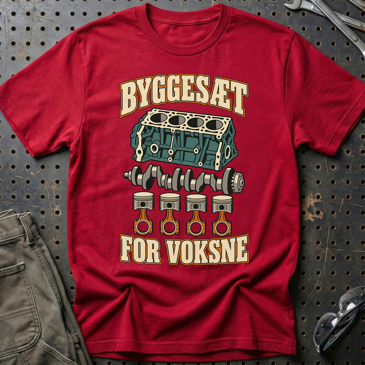 
Byggesæt – For voksne T-Shirt – Rød