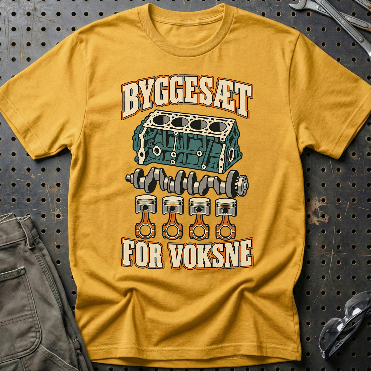 
Byggesæt – For voksne T-Shirt – Guld